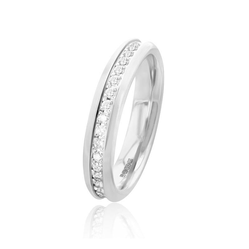 Christian Bauer Ladies 18ct White Gold & Diamond Wedding Ring