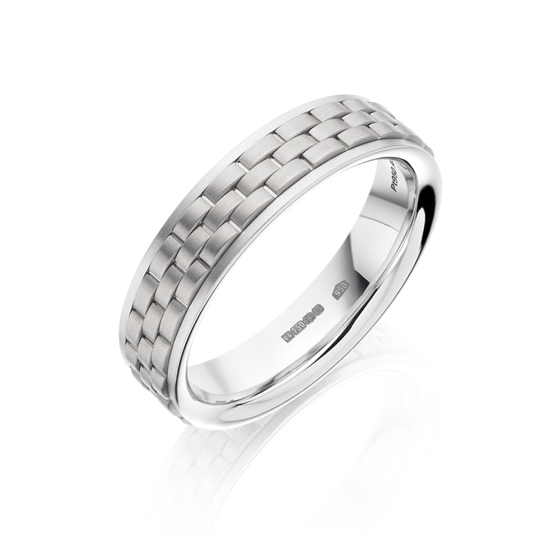 Christian Bauer Gents Platinum & 18ct Gold Woven Effect Ring