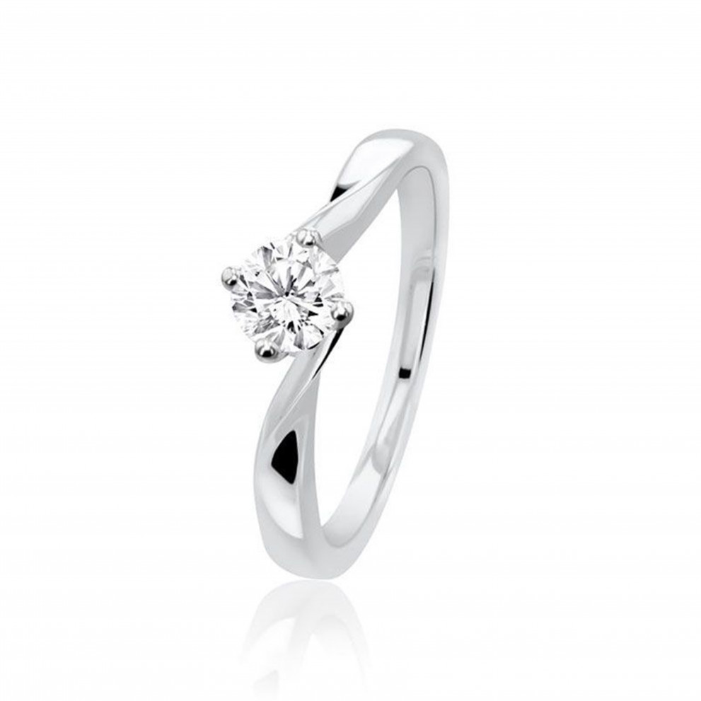 Lois Collection Platinum & Diamond Solitaire Engagement Ring - 0.36ct