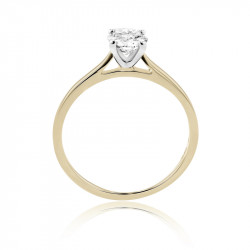 Grace Collection 18ct Gold & Platinum Diamond Ring - 0.56ct