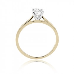 Grace Collection 18ct Gold & Platinum Diamond Ring - 0.56ct