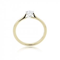 Athena 18ct Yellow & White Gold Diamond Solitaire Ring - 0.27ct