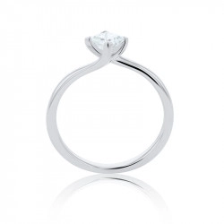 Platinum & Princess Cut Diamond Cardinal Claw Ring - 0.42ct