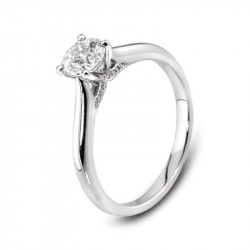 Alecia Collection Platinum & Diamond 4 Claw Ring - 0.49ct