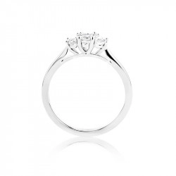 Platinum & Princess Cut Diamonds Graduated Three Stone - 0.50ct