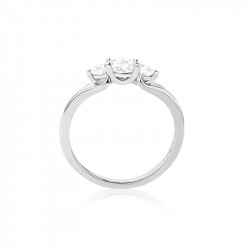 Platinum & Diamond Graduated Three Stone Ring - 0.50ct