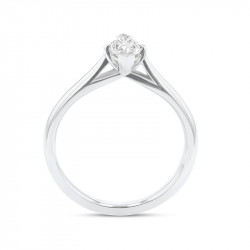 Platinum & Marquise Cut Diamond Solitaire Engagement Ring - 0.50ct