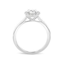 Platinum & Diamond Halo Style Ring - 0.63ct