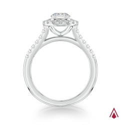Platinum Skye Engagement Cluster Design Ring