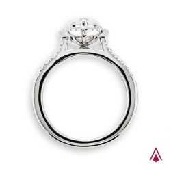 Platinum Skye Pear Diamond Cluster Design Engagement Ring
