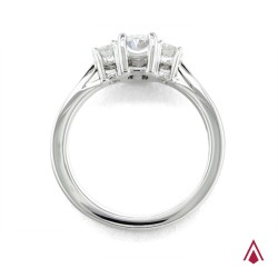 Platinum Royal Oval Three Stone Engagement Ring