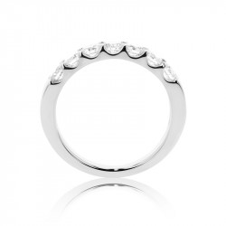 Platinum & Diamond Seven Stone Eternity Ring - 0.77ct