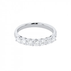 Platinum Seven Stone Diamond Claw Set Eternity Ring