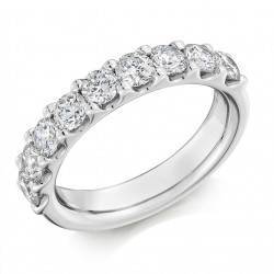 Platinum & Diamond Claw Set Eternity Ring - 1.50ct