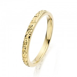 Ladies 18ct Gold 'Diamond Cut' Wedding Ring