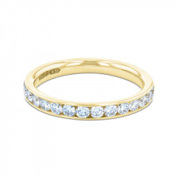 18ct Yellow Gold & Diamond Channel Set Wedding Ring - 0.50ct