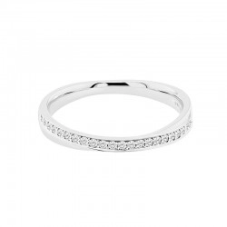 Twisted Platinum & Diamond Wedding Ring