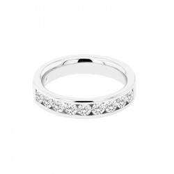 Platinum Channel Set Diamond Wedding Ring - 4.2mm
