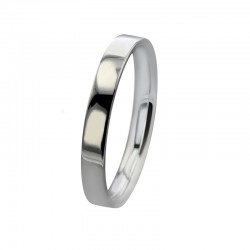 Platinum Ladies Flat Court Style Wedding Ring - 2.5mm