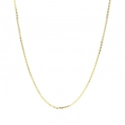 9ct Yellow Gold Square Trace Chain - 16"
