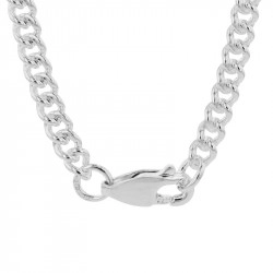 Silver Open Curb Style Chain - 20"