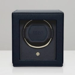 Wolf Cub Watch Winder With Cover Box - Navy