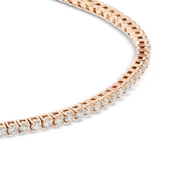 18ct Rose Gold Classic Diamond Line Bracelet - 2.00ct