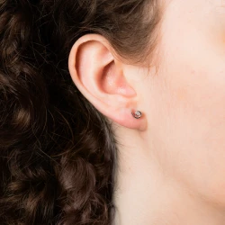 18ct White Gold & Diamond Swirl Stud Earrings