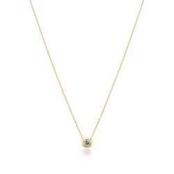18ct Yellow Gold & Diamond Slider Necklace