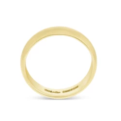 18ct Yellow Gold Satin Finish 4.5mm Wedding Ring