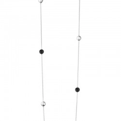 Georg Jensen Grape Collection Silver and Black Onyx Sautoir Necklace