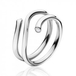 Georg Jensen 18ct White Gold & Diamond Magic Outer Ring