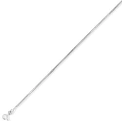 9ct White Gold Curb Style Chain - 20"