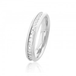 Christian Bauer Ladies 18ct White Gold & Diamond Wedding Ring
