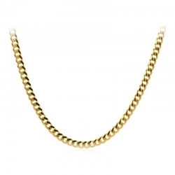 9ct Yellow Gold Bombe Curb Chain - 20"