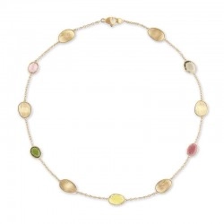 Marco Bicego 18ct Yellow Gold Lunaria Mixed Stone Necklet