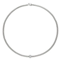 Fope White Gold & Diamond Solo Collection Necklace