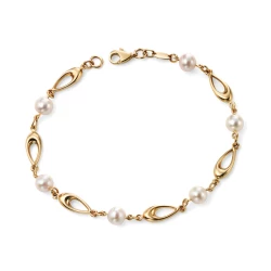 9ct Gold & Freshwater Pearl Bracelet