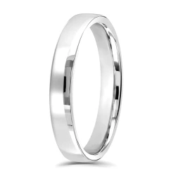 9ct White Gold 2mm Plain Wedding Ring
