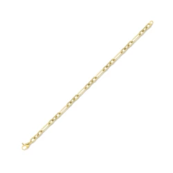 9ct Yellow Gold Twisted Oval Link Bracelet length