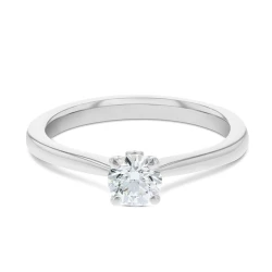 Alecia Platinum & 0.45ct Diamond Solitaire Ring Flat