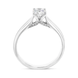 Alecia Platinum & Diamond Solitaire Ring Upright