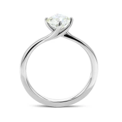 Amelia Platinum and Diamond Solitaire Engagement Ring Upright