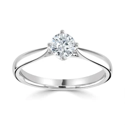 Athena Platinum 0.40ct Diamond Solitaire Engagement Ring flat front view