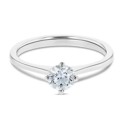 Athena Platinum & 0.55ct Diamond Solitaire Ring Flat