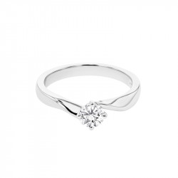 KC Collection Platinum & Diamond Solitaire Engagement Ring - 0.43ct