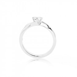 KC Collection Platinum & Diamond Solitaire Engagement Ring - 0.43ct