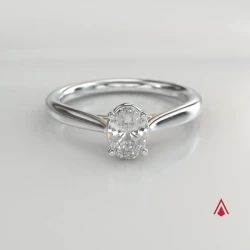 Classic Platinum Oval Cut 0.80ct Diamond Solitaire Engagement Ring 360 degree video