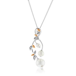 Clogau Lily of the Valley Pearl Pendant close up