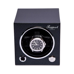 Evo Single Watch Winder with a Carbon Fibre Finish